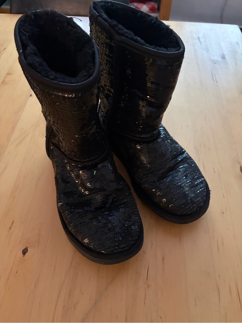 UGG Black Sequin Mid-Calf Winter Boots